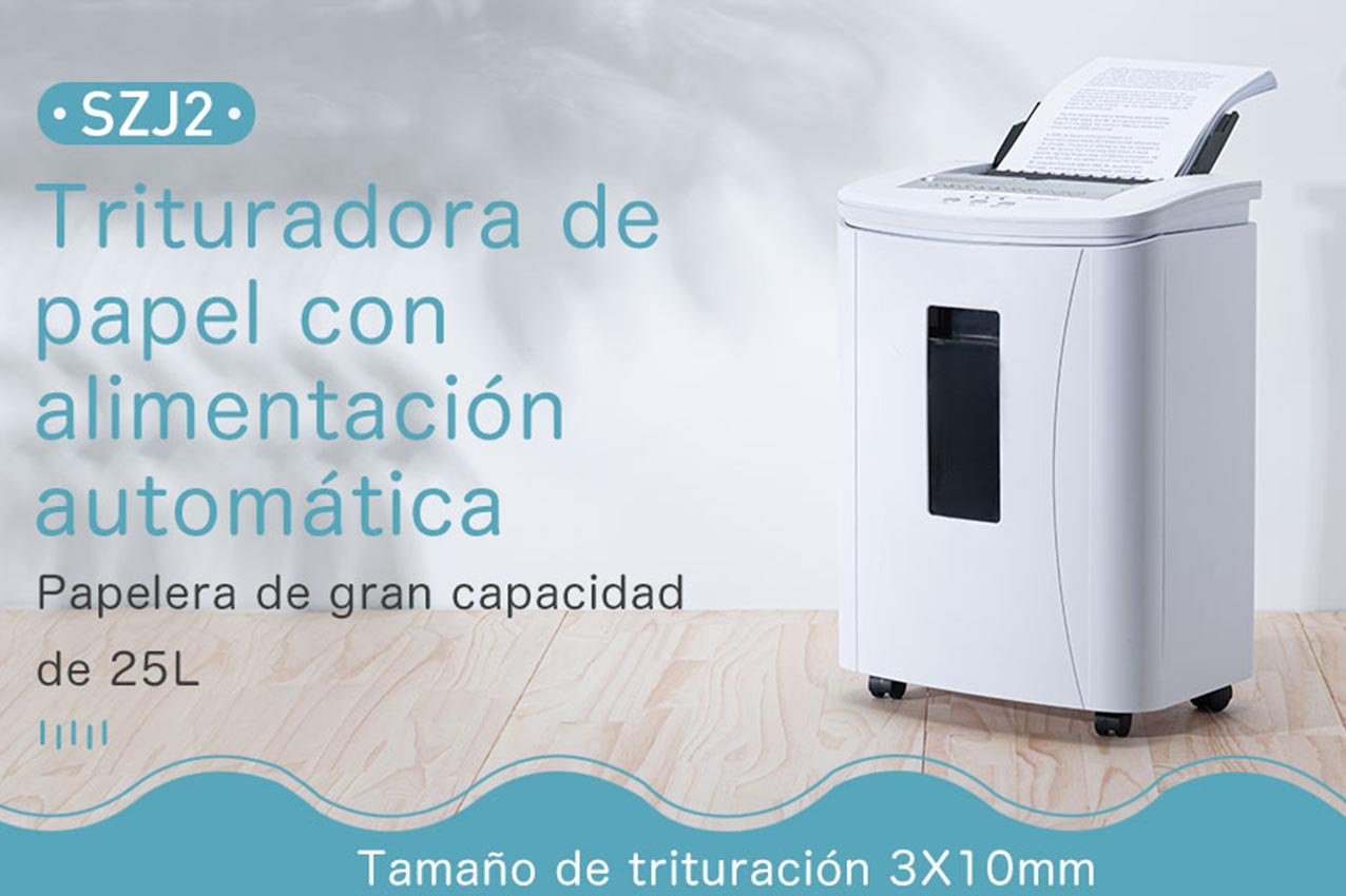 Trituradora de papel automática iOCHOW 150 hojas con capacidad de microcorte nivel P4